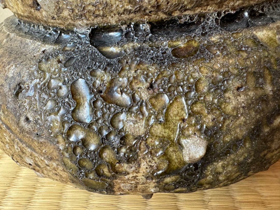 大名品　古伊賀　破袋水指　桃山〜江戸初期