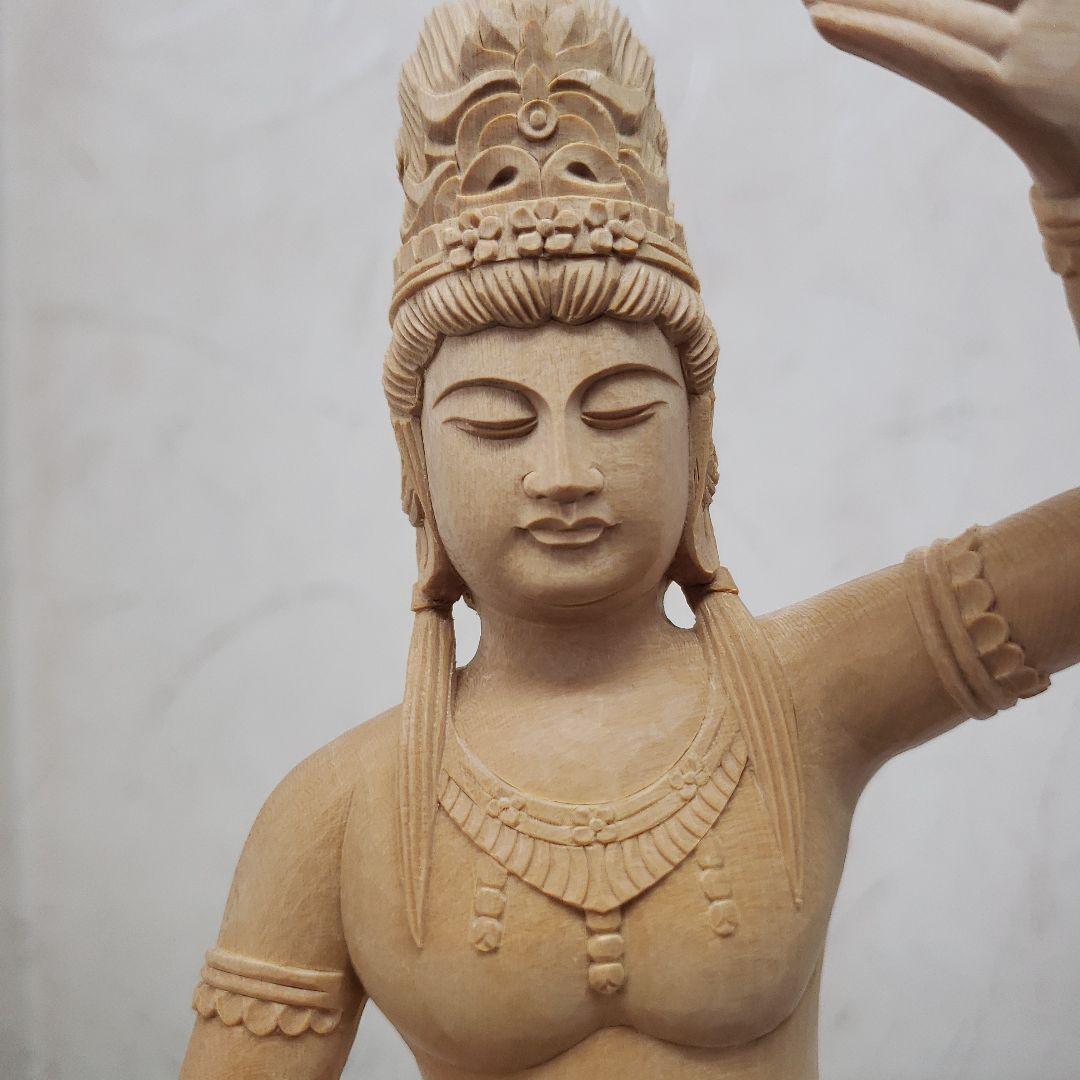 Bフライデー蔵出し特価美しい仏像です◇金運ヒバ材 弁財天◇秘部