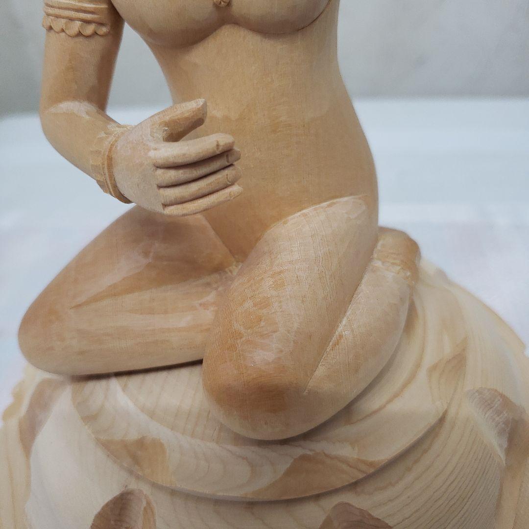 Bフライデー蔵出し特価美しい仏像です◇金運ヒバ材 弁財天◇秘部