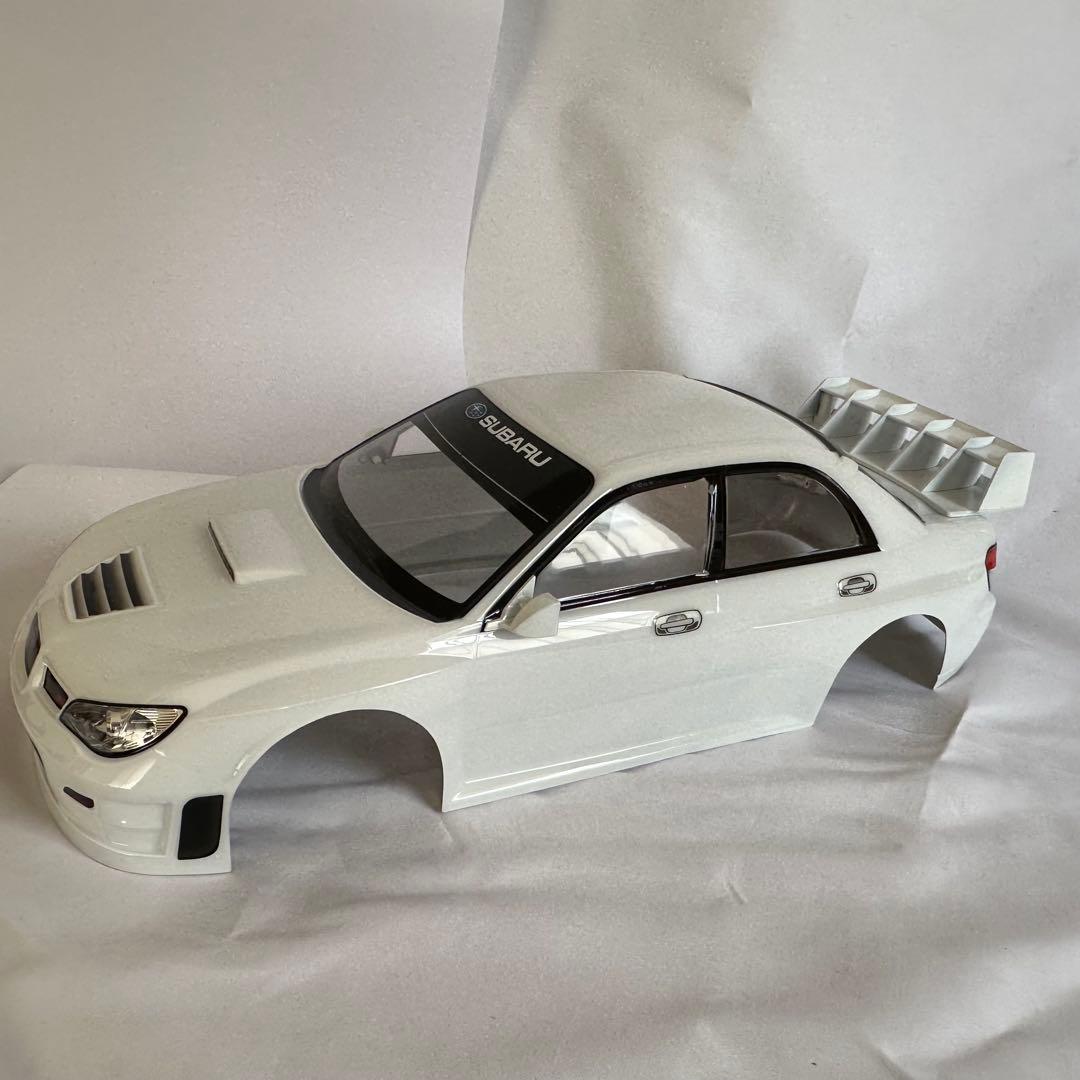 タミヤ ラジコン RC スバル インプレッサ 塗装済 スペアボディ 白 1/10