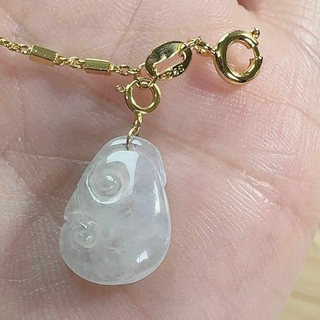 R1-0122天然本翡翠《本物保証》 翡翠 トップK18 ブレスレットSV - メルカリ