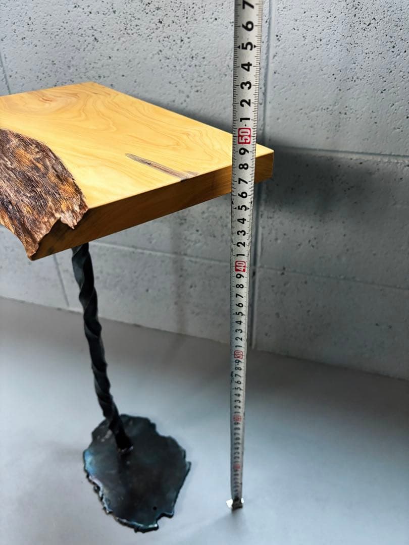 榧サイドテーブル一枚板無垢材自然木コーヒーテーブルナイトテーブル