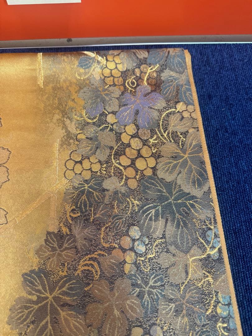 2660袋帯 古代彫金紋 西陣織 金糸 高級上質上品 約440cm 未使用