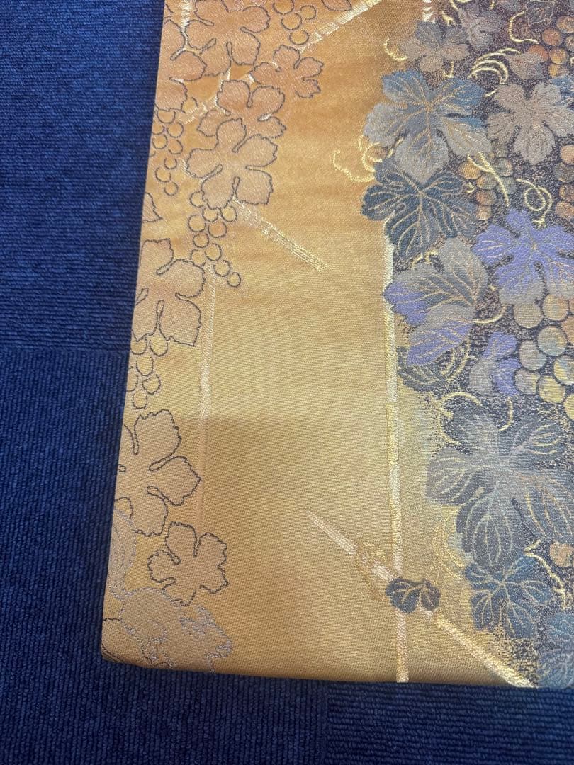 2660袋帯 古代彫金紋 西陣織 金糸 高級上質上品 約440cm 未使用