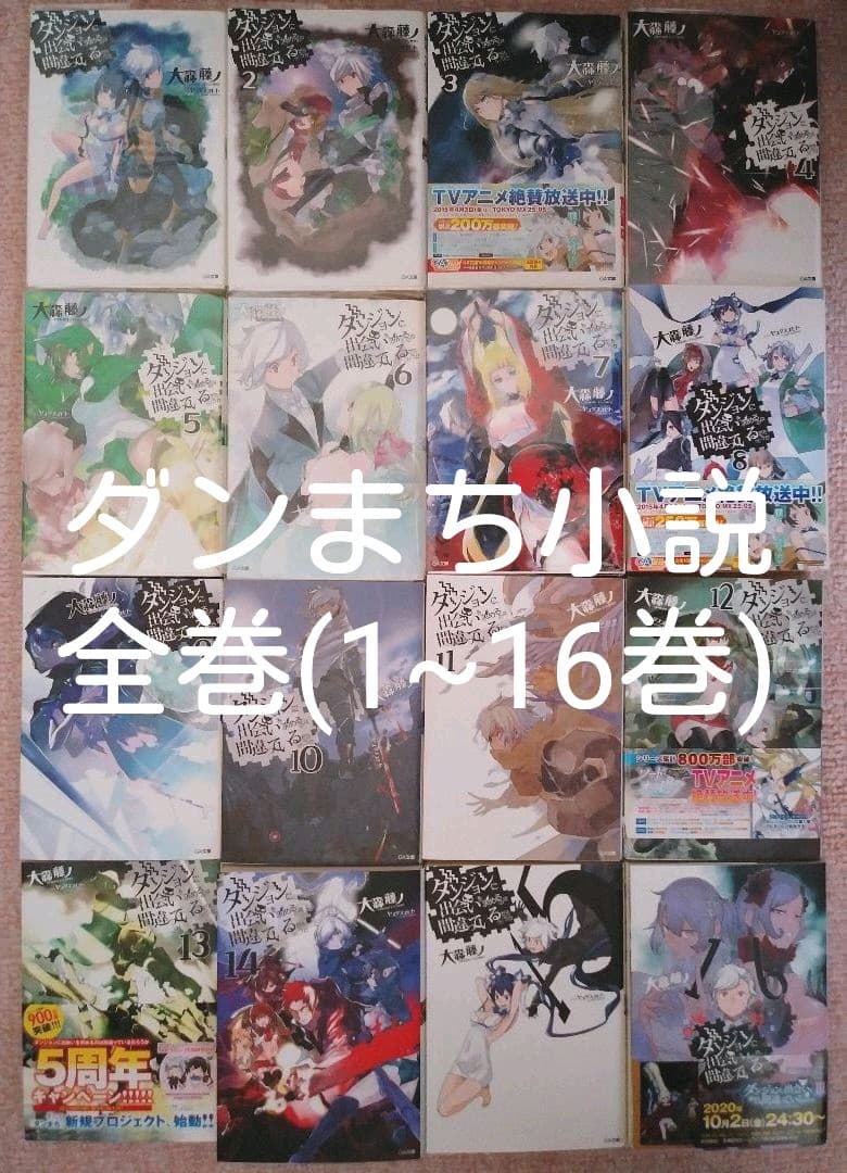 ダンまち 小説 全巻 (1から16巻) - メルカリ