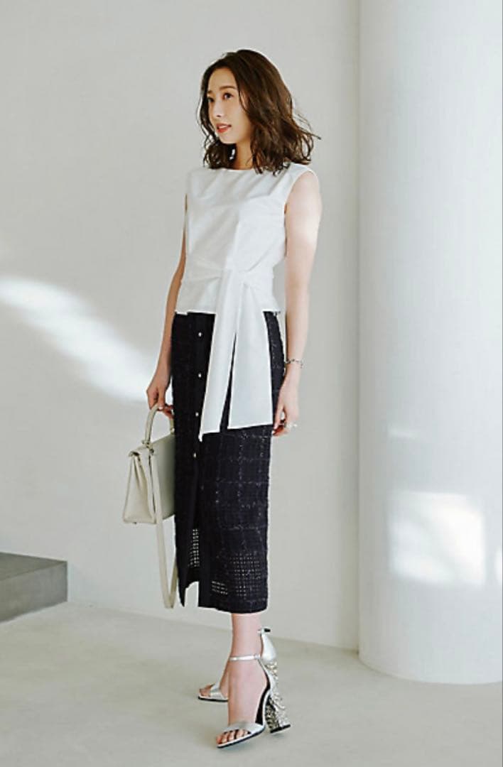 [冨張愛コラボ] フィルムツィードスカート　ピンキーアンドダイアン