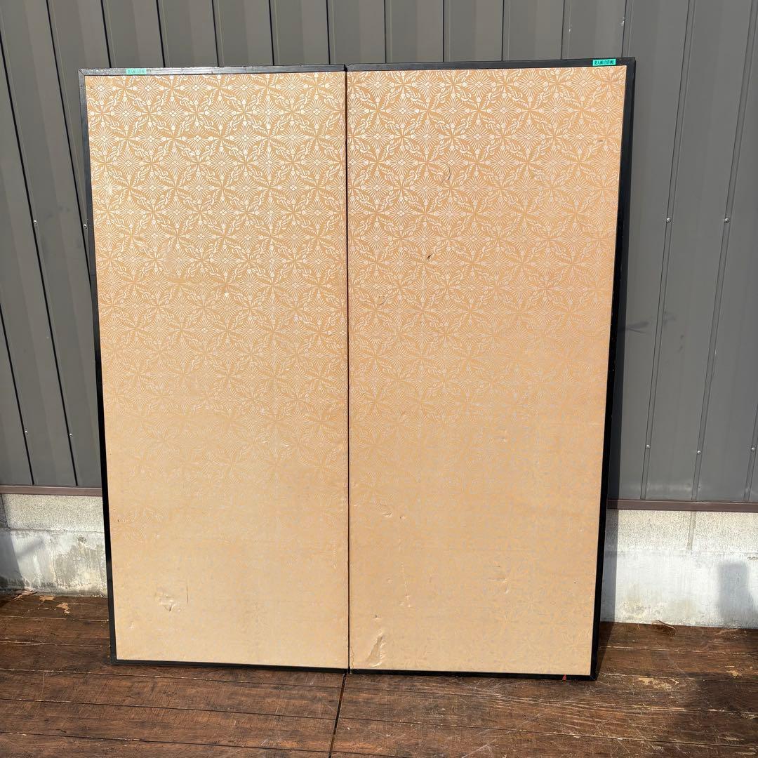 昭和レトロ 日本画 美人画 二曲屏風 白洋 落款あり 衝立 日本画家