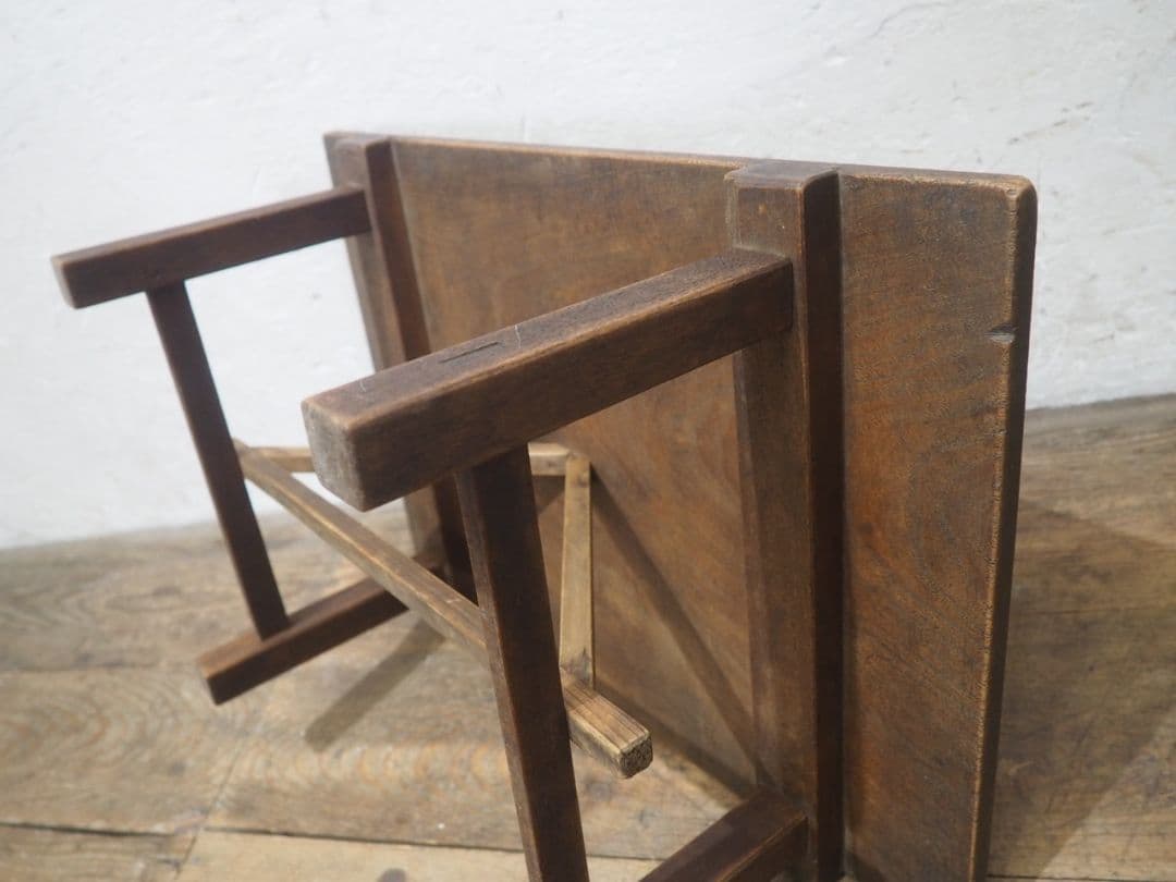 1103 アンティーク 栗のちゃぶ台 文机 座卓 陳列台 ローテーブル レトロ