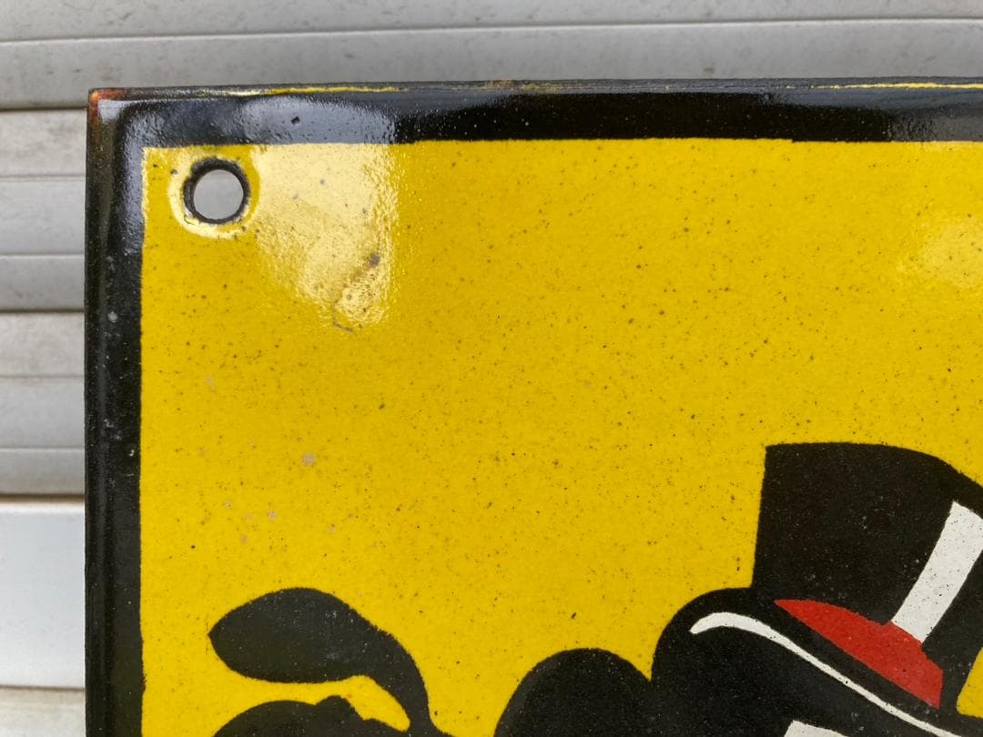 ビンテージ 看板 SUNOCO OIL ミッキーマウス 幅61cm / ガレージ ビーチ