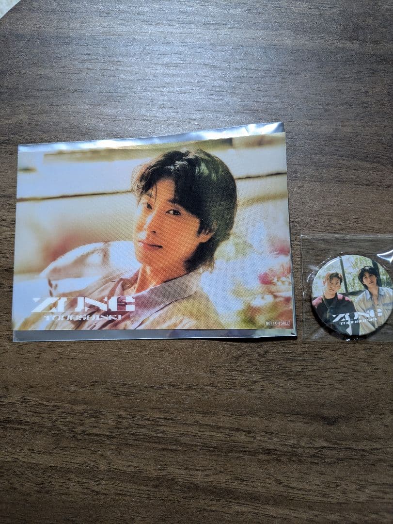 東方神起正官庄ザクロホンサム懸賞当選品卓上時計＋ZONEクリアカード