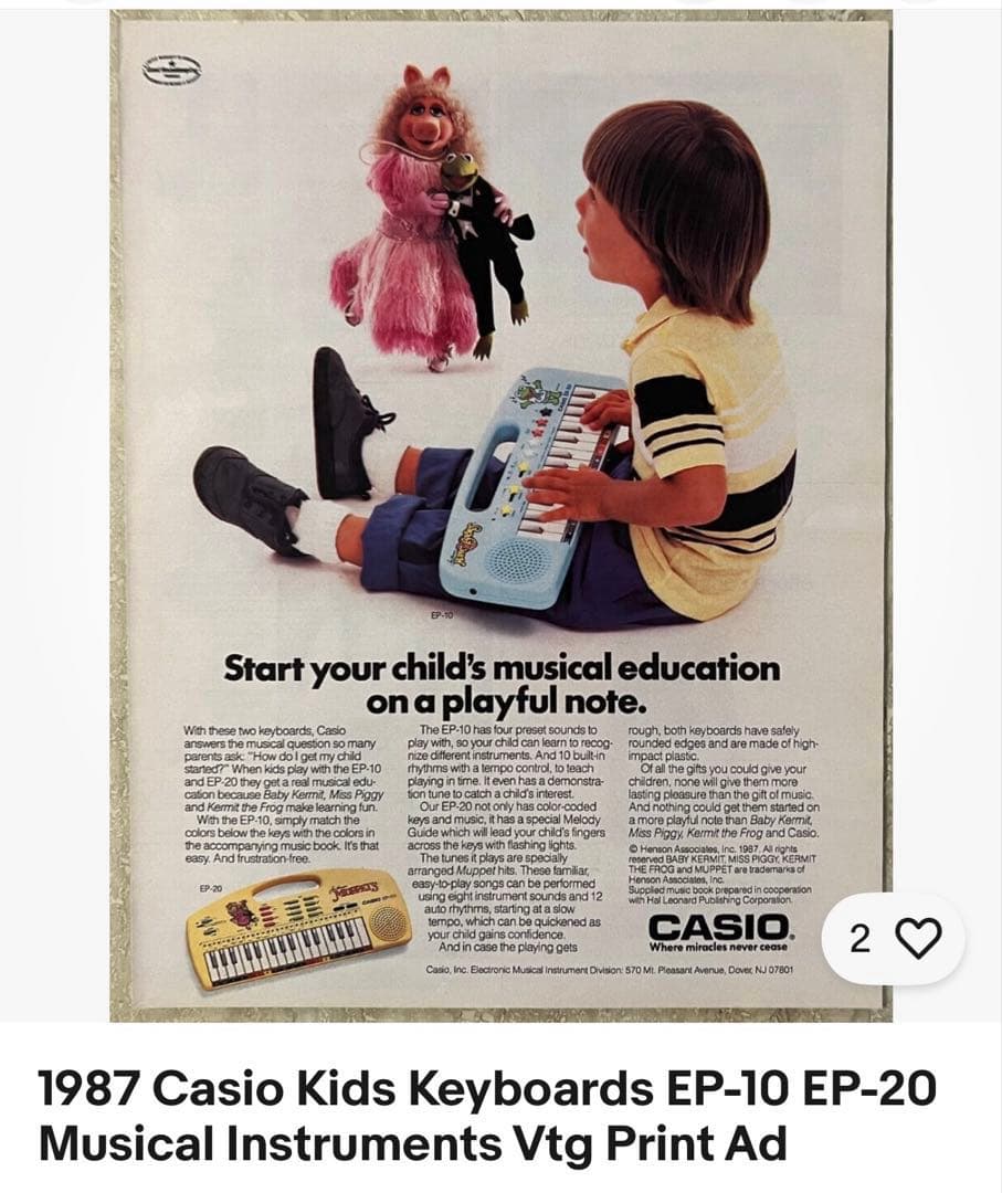 Casio EP-20☆日本未発売☆1987年☆激レアミニシンセ☆動作良好