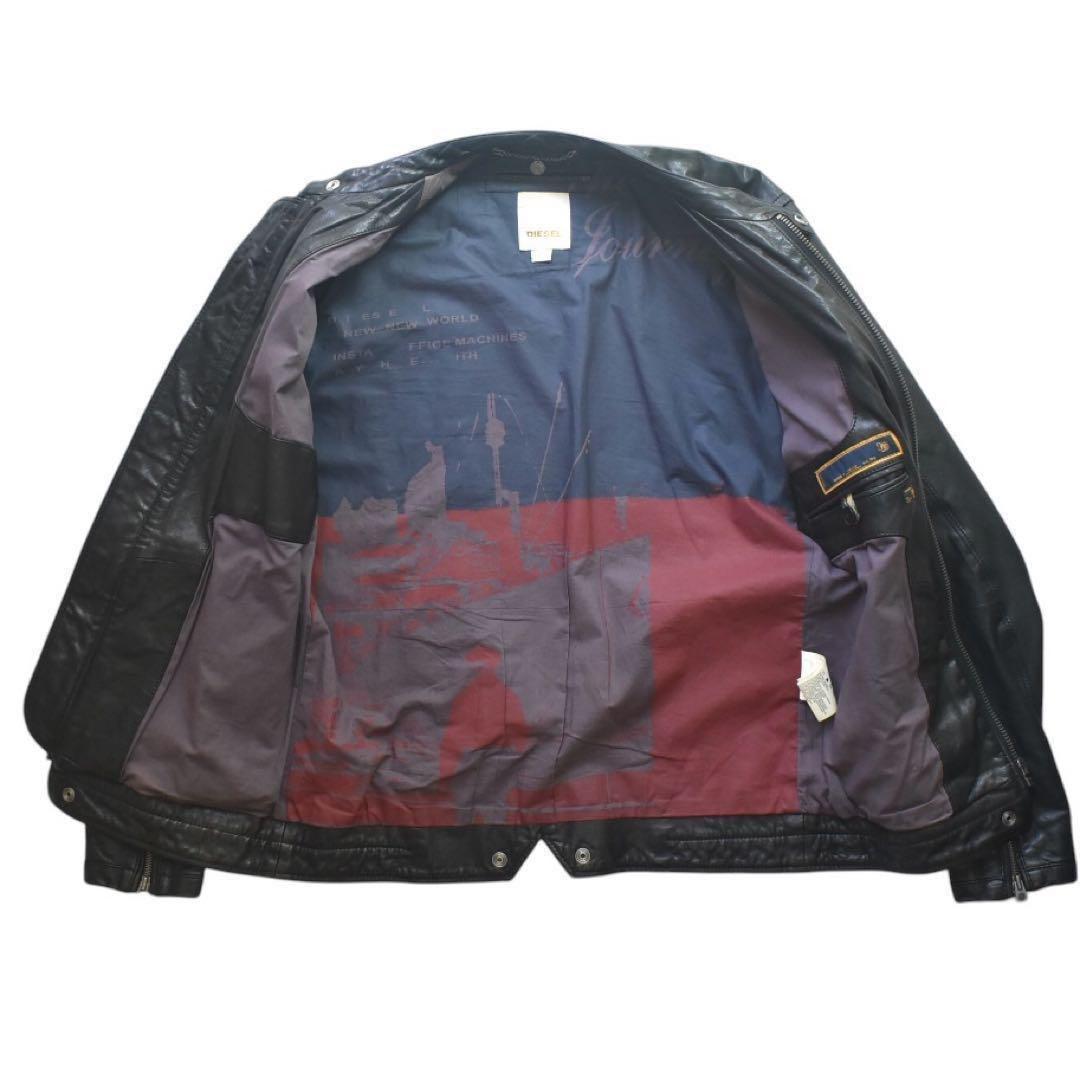 B*i様 archive 00s DIESEL シープレザーライダース 裏地総柄 B*i