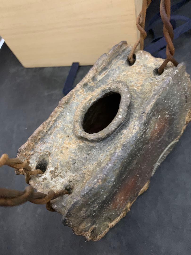 力窯 水垣力 扁壷 花器 花入 土味 栞共箱