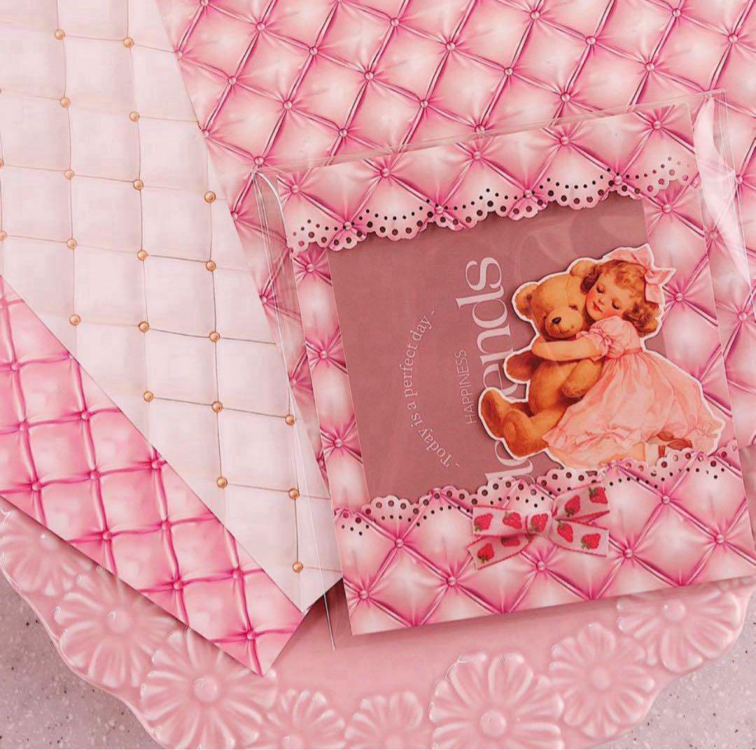 再販グレードUP♡厚紙＆トレペ5種50枚♡おすそ分けファイル コラージュ