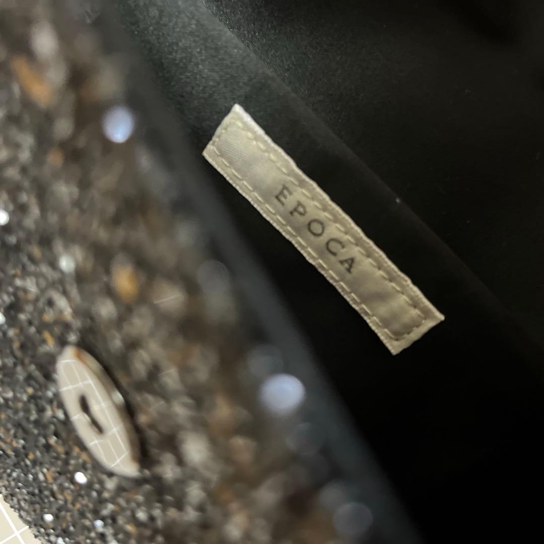 エポカ　パーティバッグ　黒　ビジュー付　新品未使用