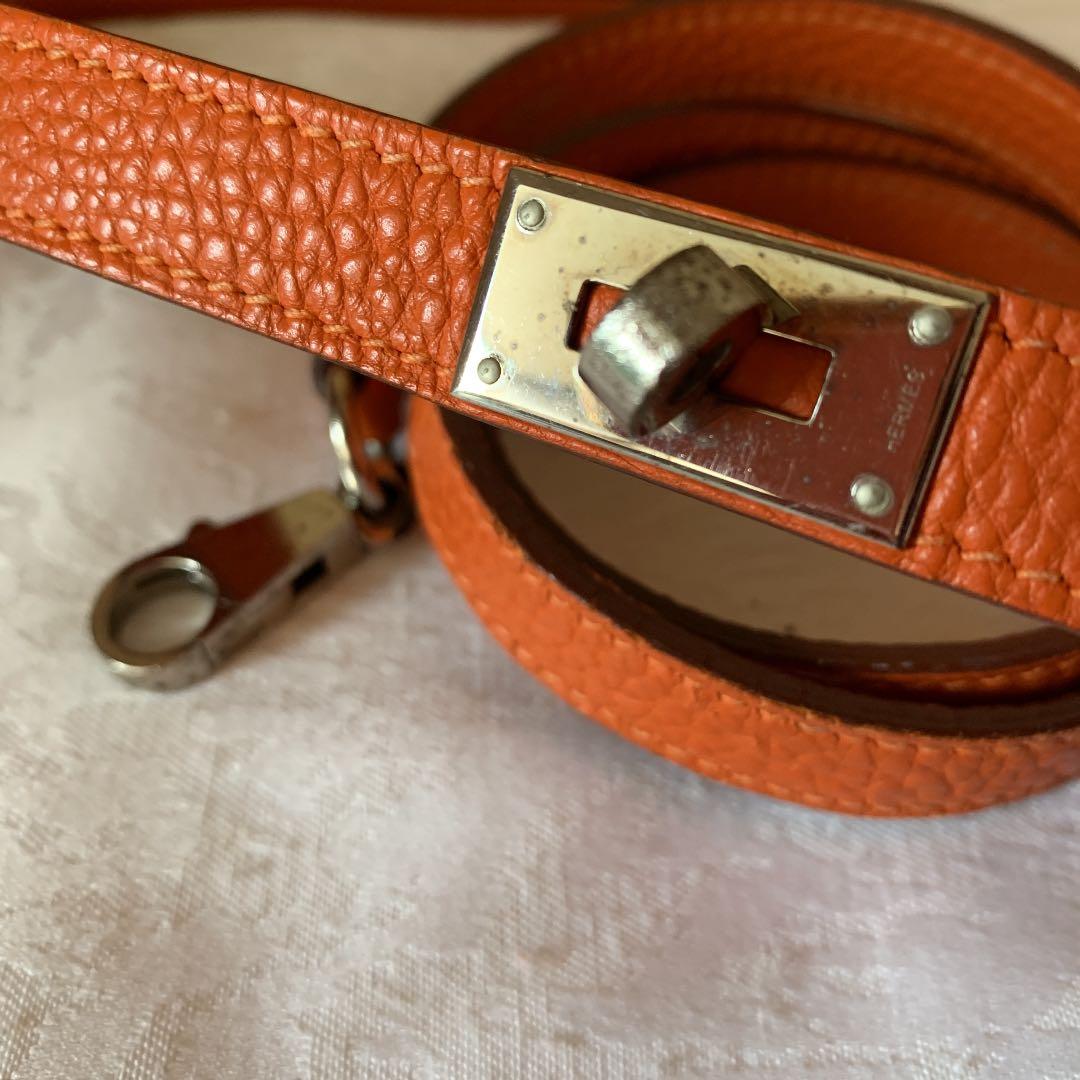 エルメス】犬用リード(オレンジ) エルメス 犬用リード ダルメシアン