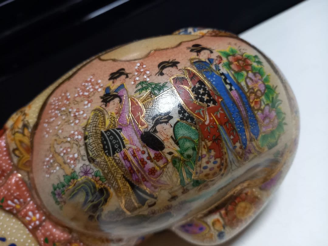 薩摩焼 眠り猫 浮世絵 美人画 古美色 大き目 サイズ 美品 - メルカリ