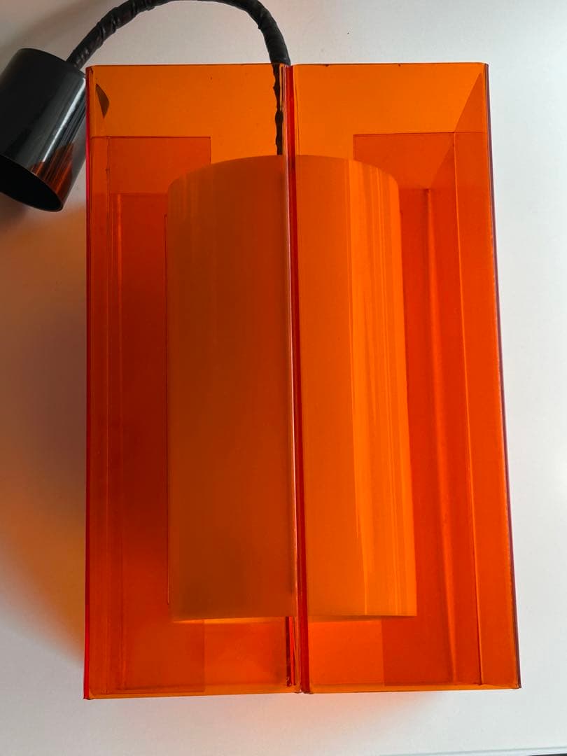 ヴィンテージ アクリル オレンジ ペンダントライト ナショナル 照明