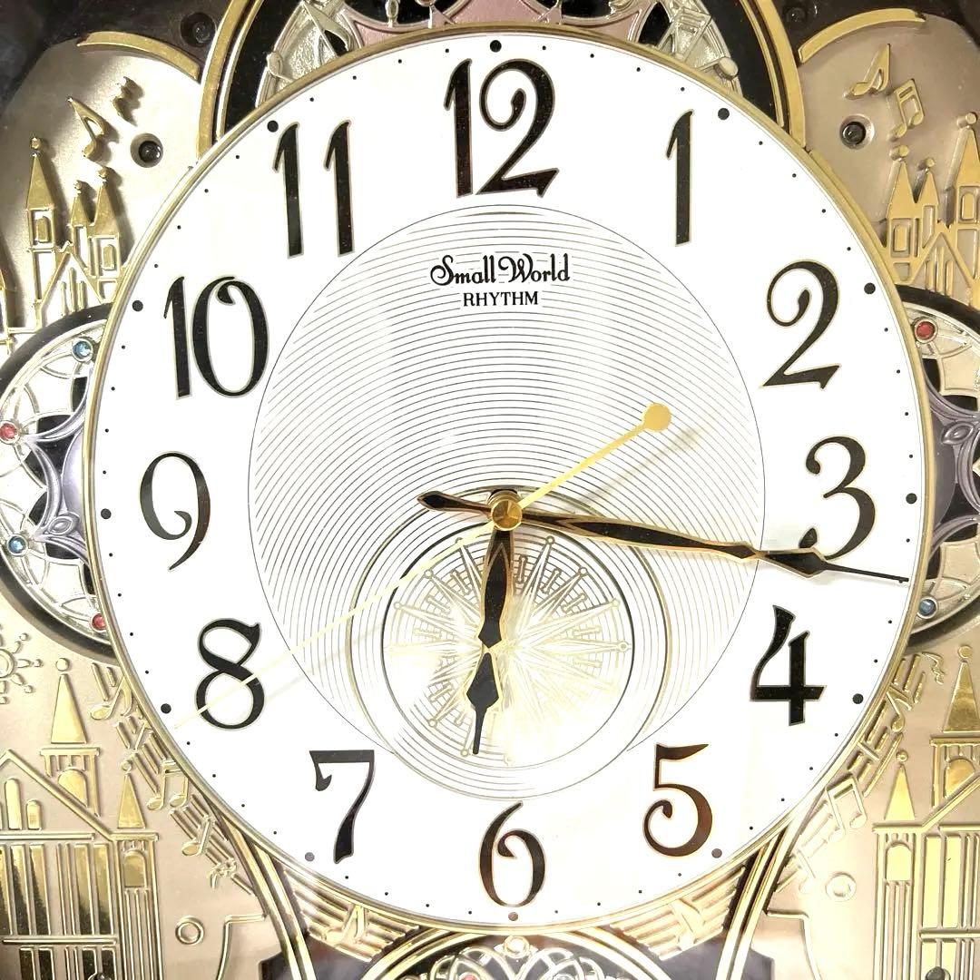 【動作確認済】からくり時計 スモールワールド 掛時計 電波時計 30曲