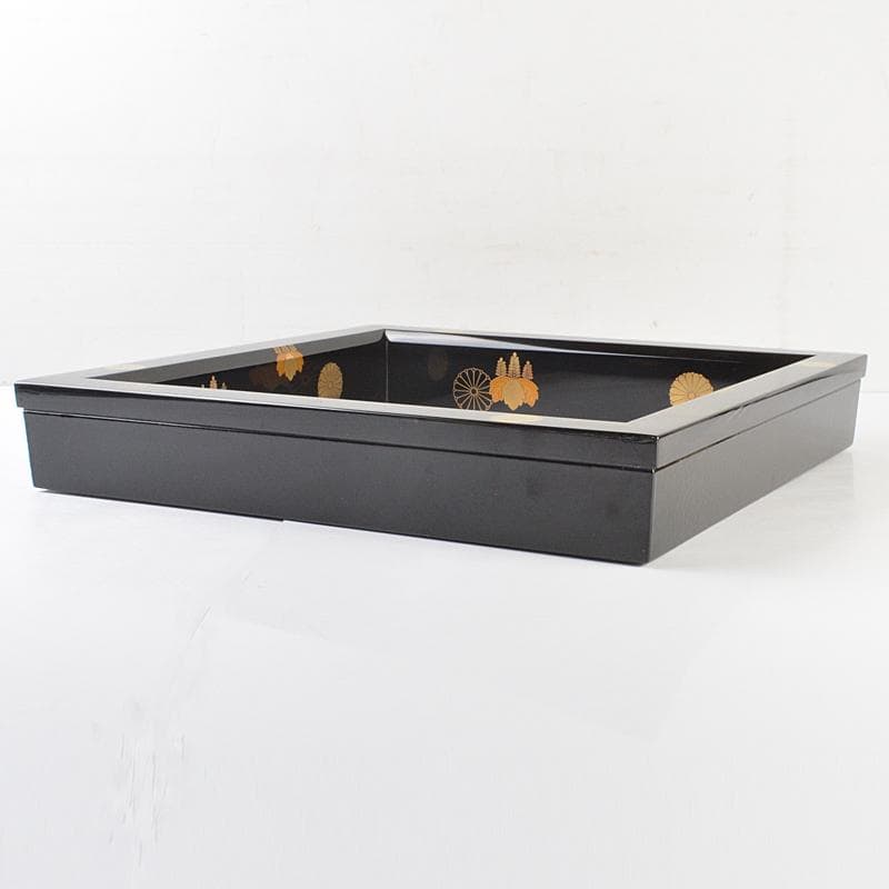 茶道具　蒔絵師　村田宗覚作　高台寺蒔絵　炉縁　共布共箱　C　R7431B