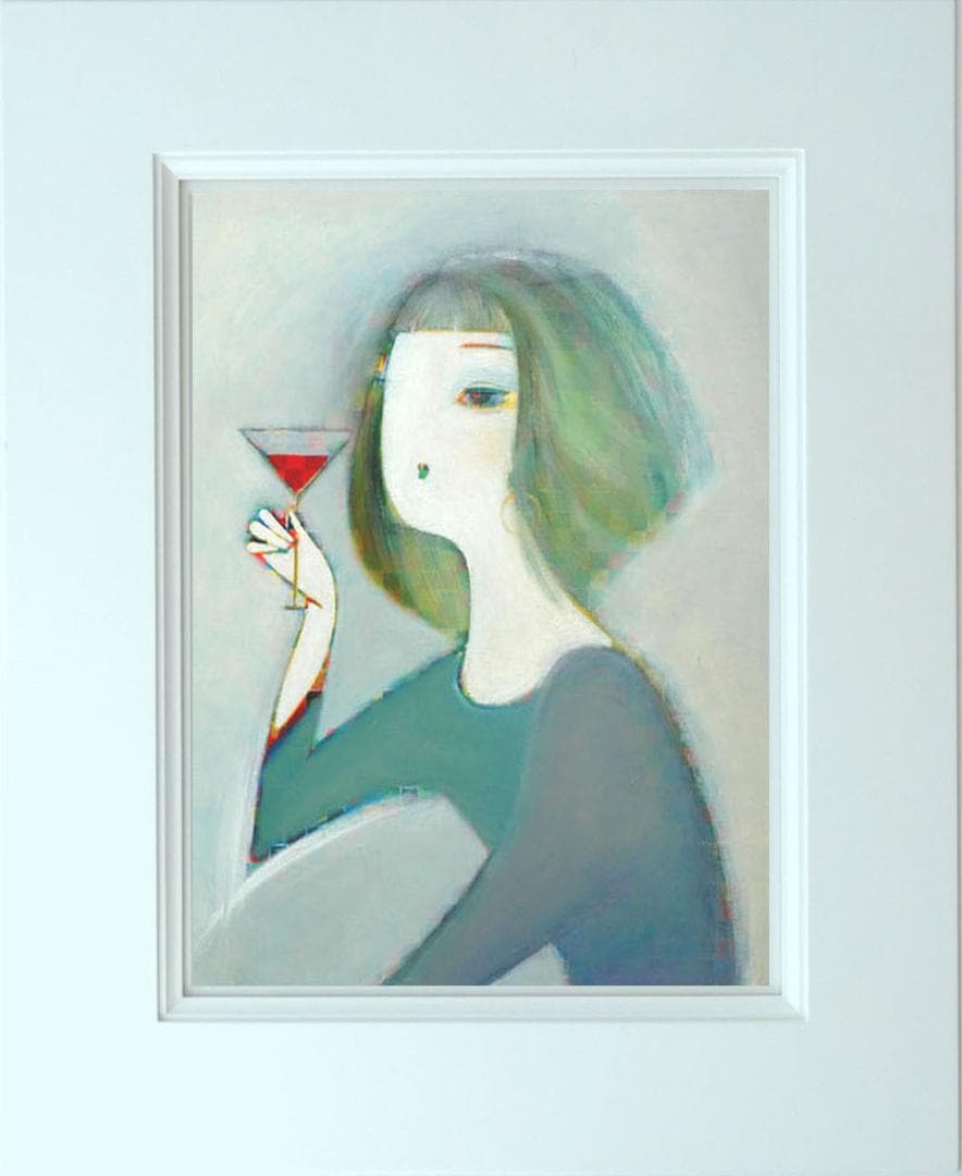 油絵 絵 絵画 インテリア 額付(黒) F6-050313 人物 女性像