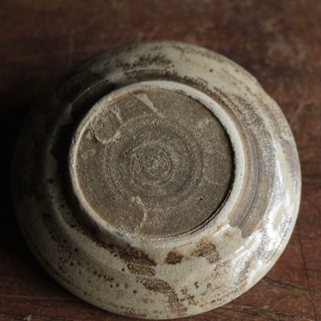 美濃 灰釉 小皿 No.3 江戸後期頃 古美術 古道具 アンティーク