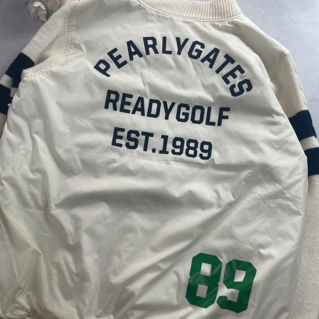 美品✨パーリーゲイツ スニードジャック 中綿ブルゾン ロゴ ニット切替 L相当