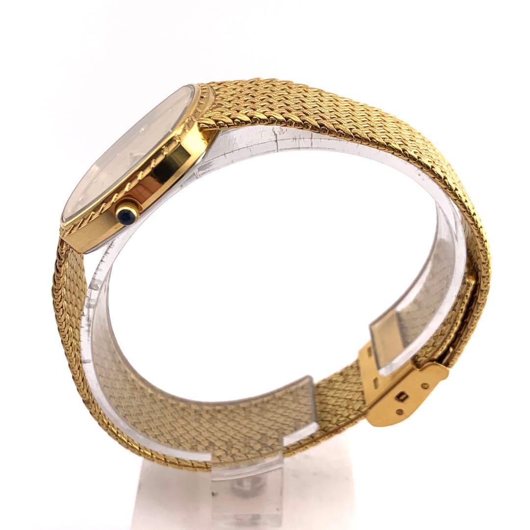 7-3298 CYMA 604X SWISS ゴールド メッシュ腕時計 クォーツ