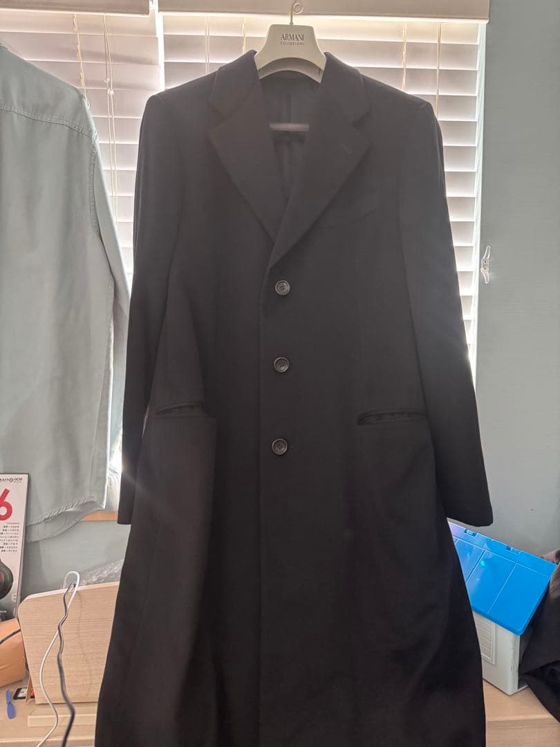 ARMANI COLLEZIONI 黒 カシミヤ チェスターコートの通販はau PAY