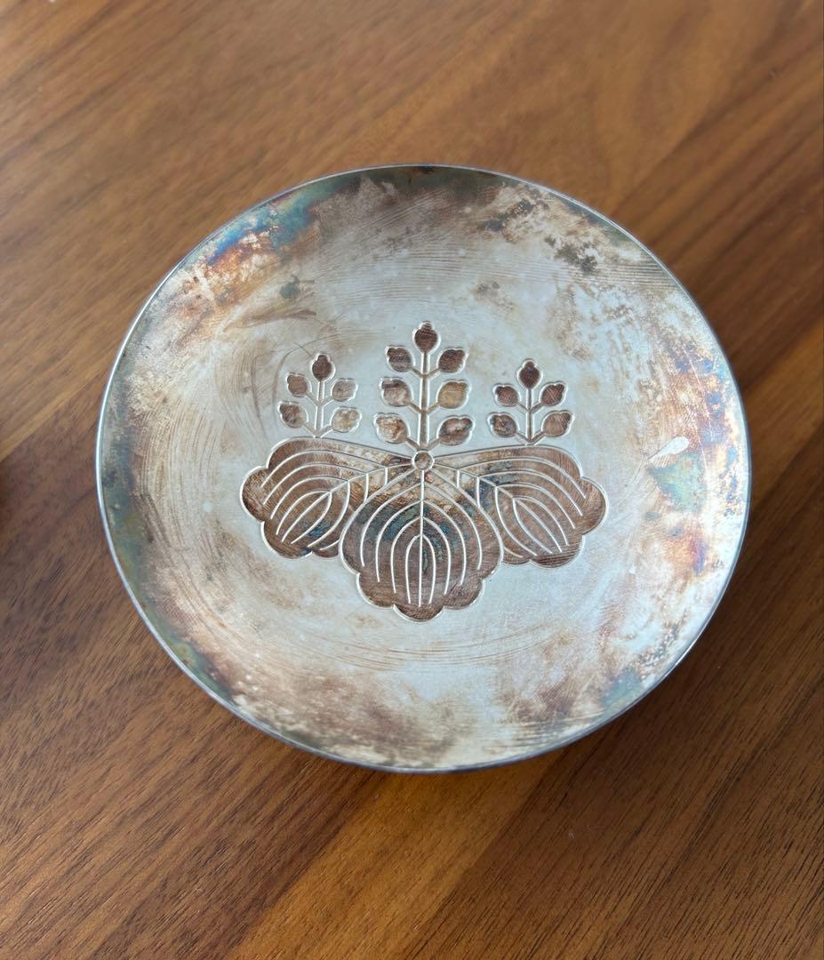 銀杯 農林内臣 贈 銀盃 純銀 SILVER 1000 造幣局 国旗 おまけ付き