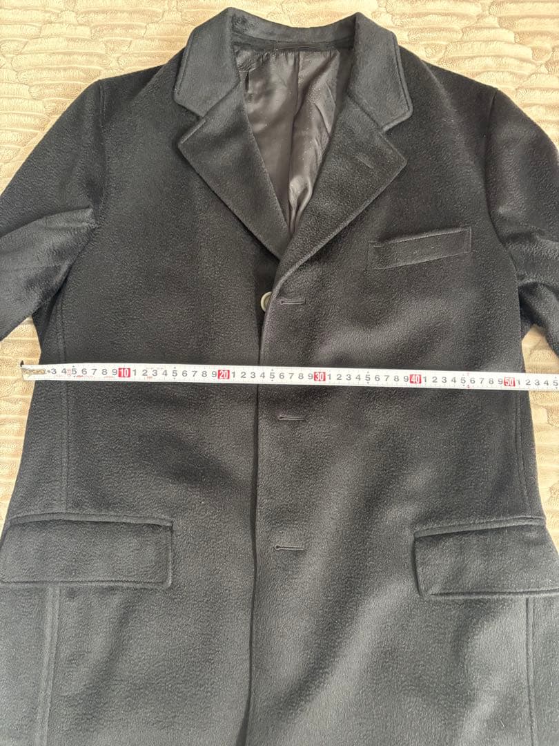 希少！ヴェルサーチ　ロングコート　カシミア100%　黒