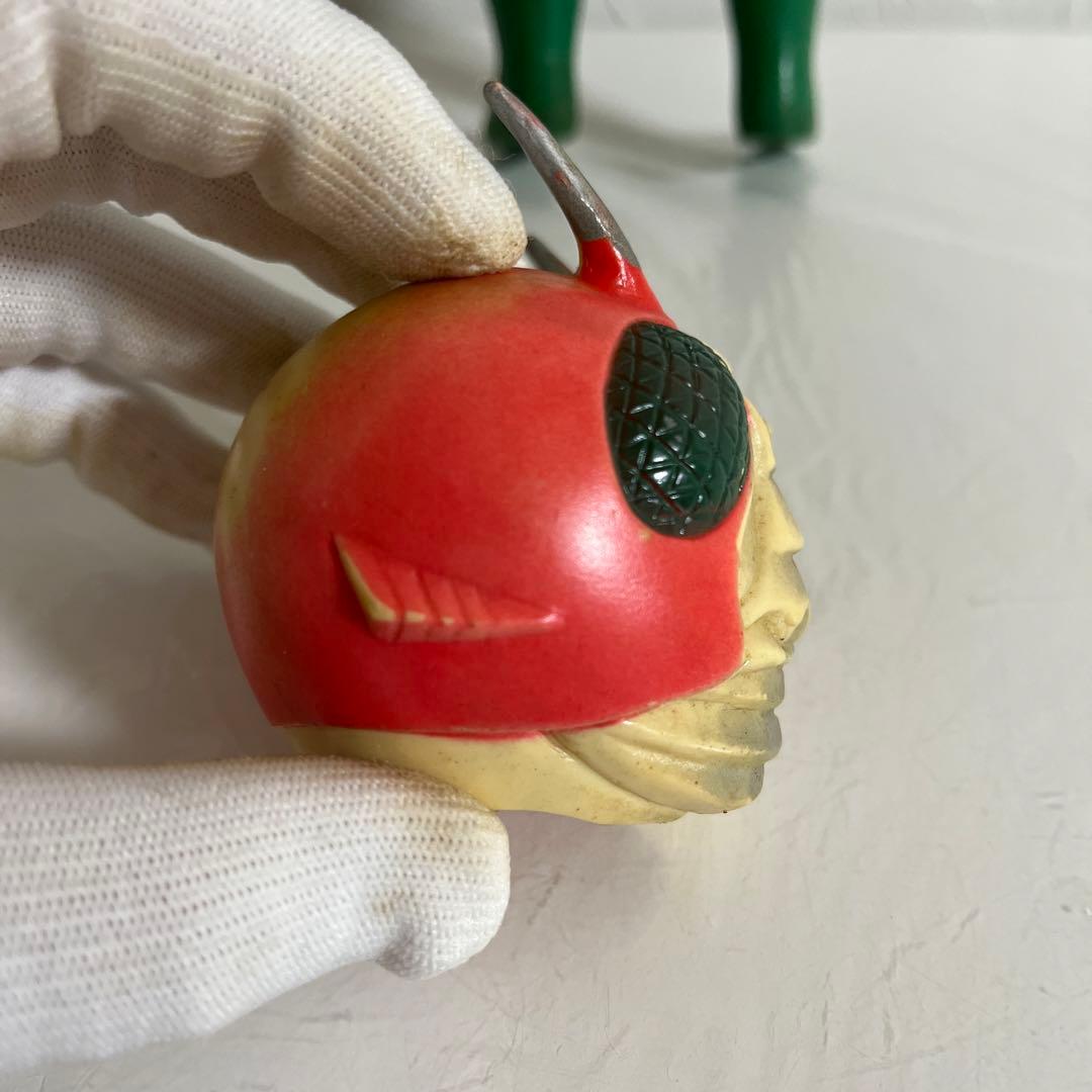 ⚠️当時物・レア　仮面ライダーV3 スタンダードサイズ　旧バンダイ　面取れ　ソフビ