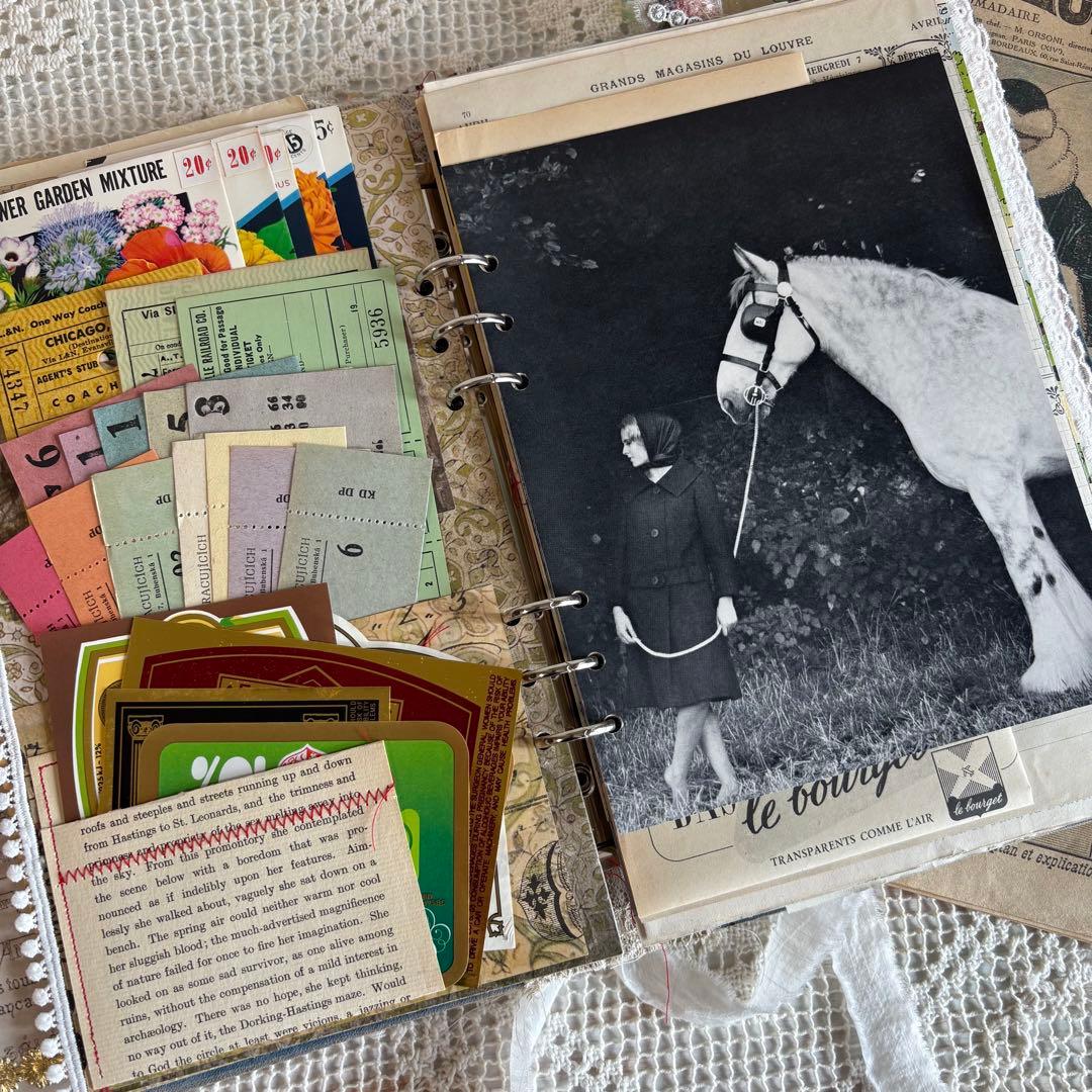 ꕤほぼA4版6穴ꕤ 自分好みにカスタマイズするジャンクジャーナル