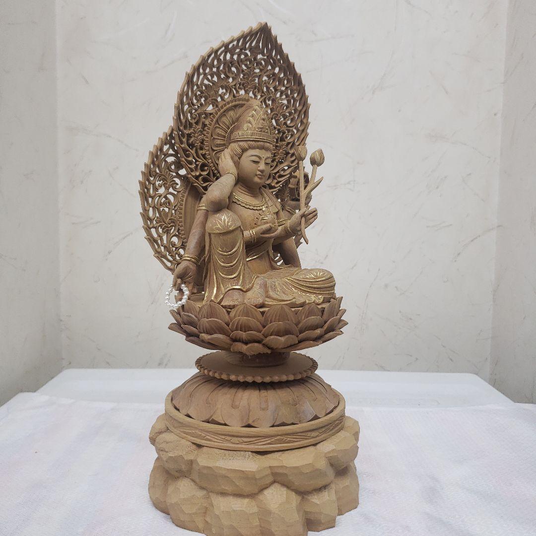 Bフライデー蔵出し特価仏像香木 特上彫り如意輪観音菩薩像3寸