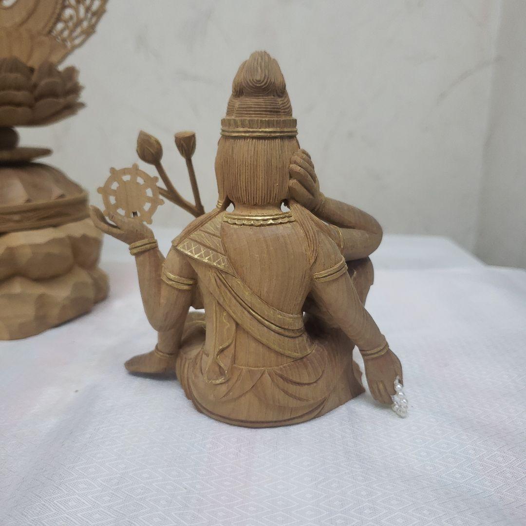 Bフライデー蔵出し特価仏像香木 特上彫り如意輪観音菩薩像3寸