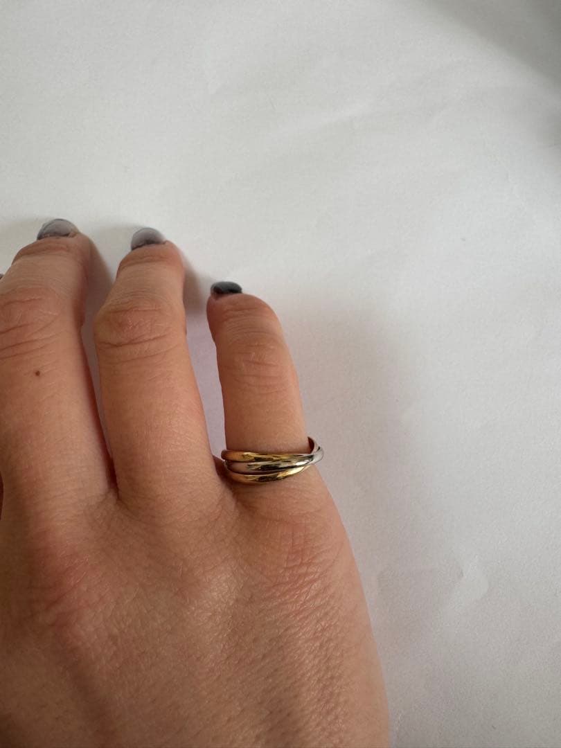 k18 pt 3連リング