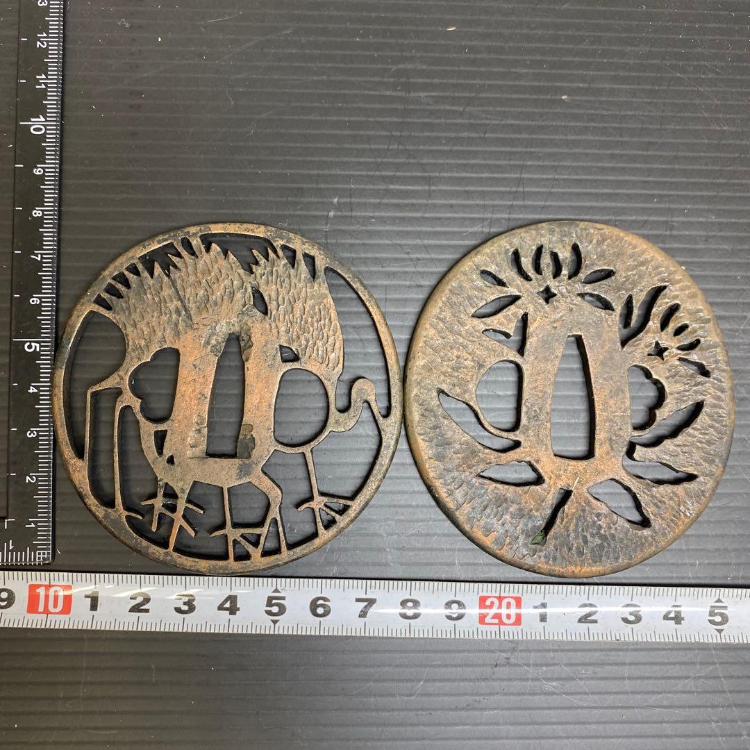 時代　刀鍔2点　90/128g 東さ7-1012③