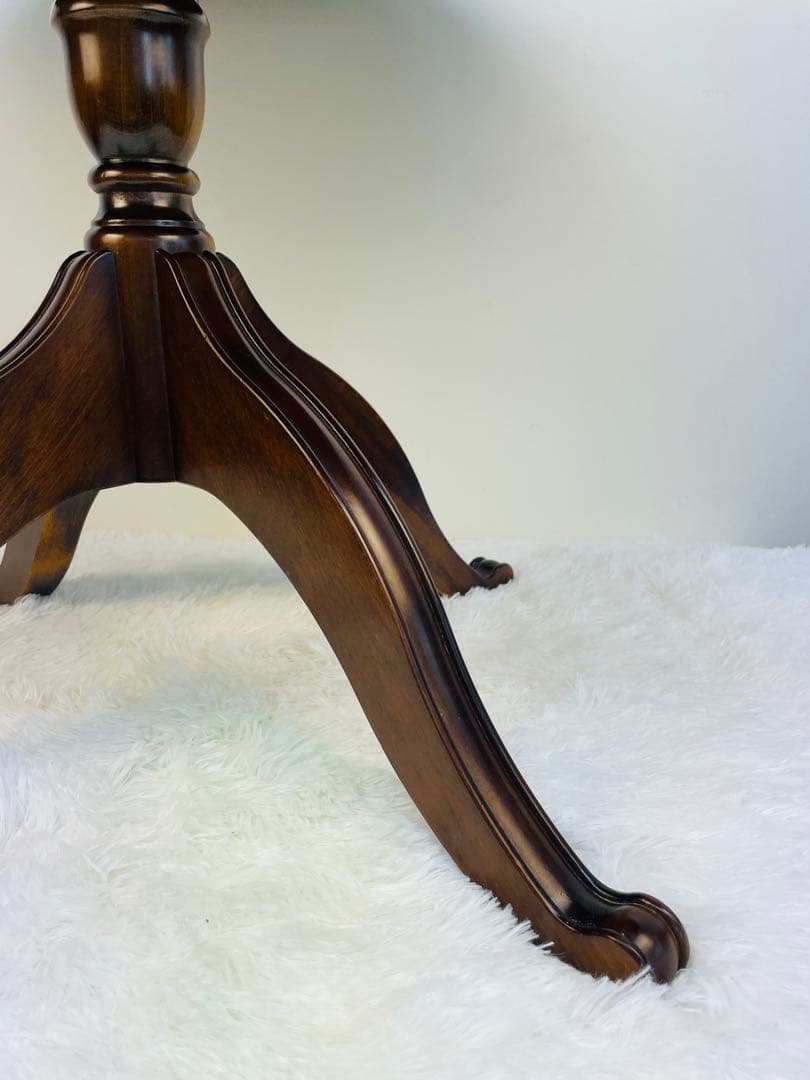 【美品】カリモク 丸テーブル 80cm ラウンド ダイニング　ブラウン