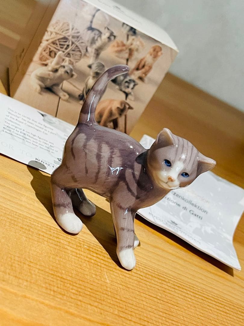 ロイヤルコペンハーゲン 猫 置物 希少 フィギュリン 美品 大人気