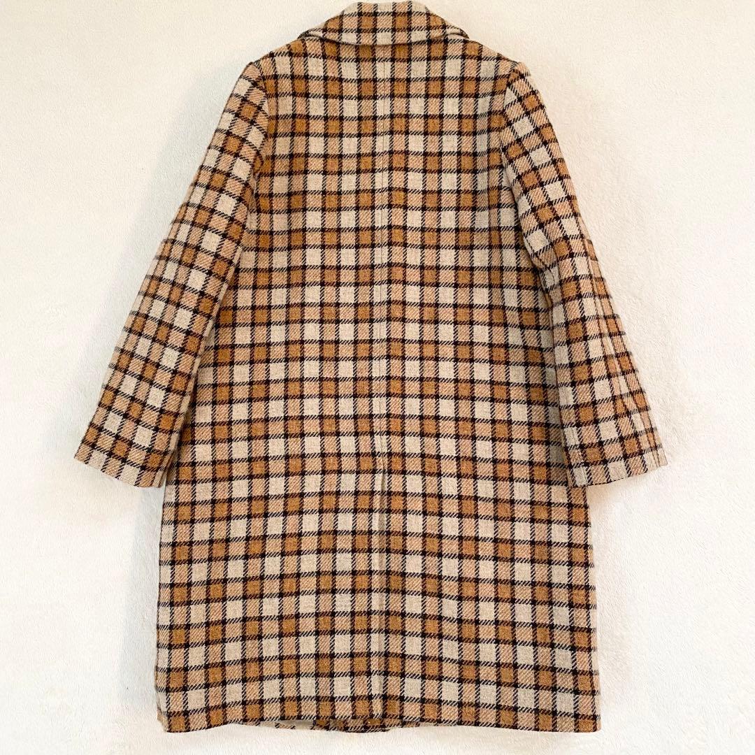 キャラメルチェックコート8Y