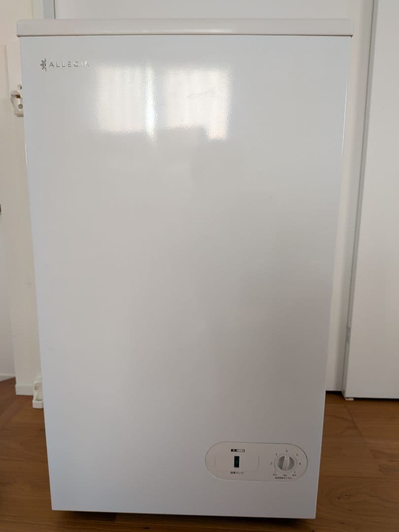 【美品】アレジア冷凍庫小型上開き41LスリムAR-BD43 2019年製造