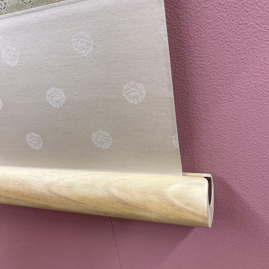 美品 掛け軸 金森翠玄作 赤富士図 共箱 太巻き付 縁起物 正月掛け