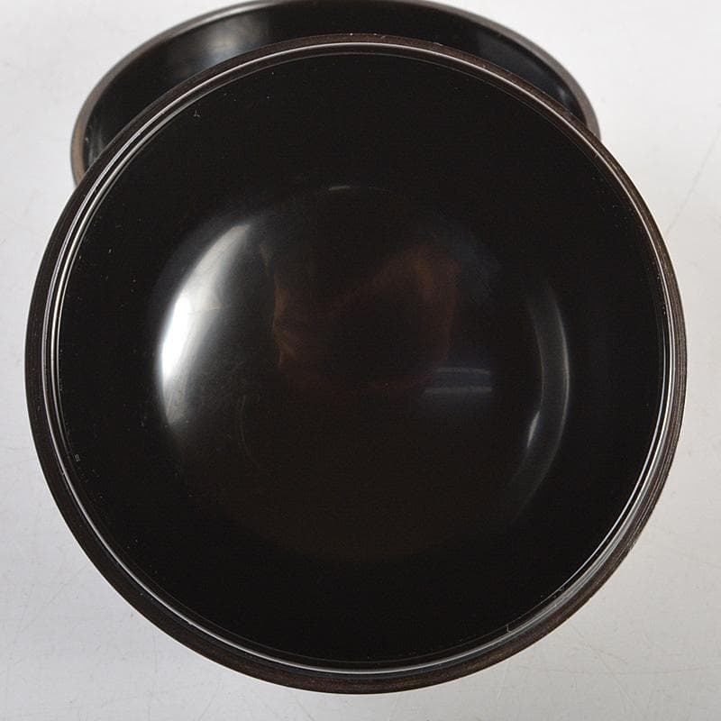 茶道具　岡本漆専堂造　黒漆　瑞祥蒔絵　棗　八幡宗豊花押　共箱　V　6379