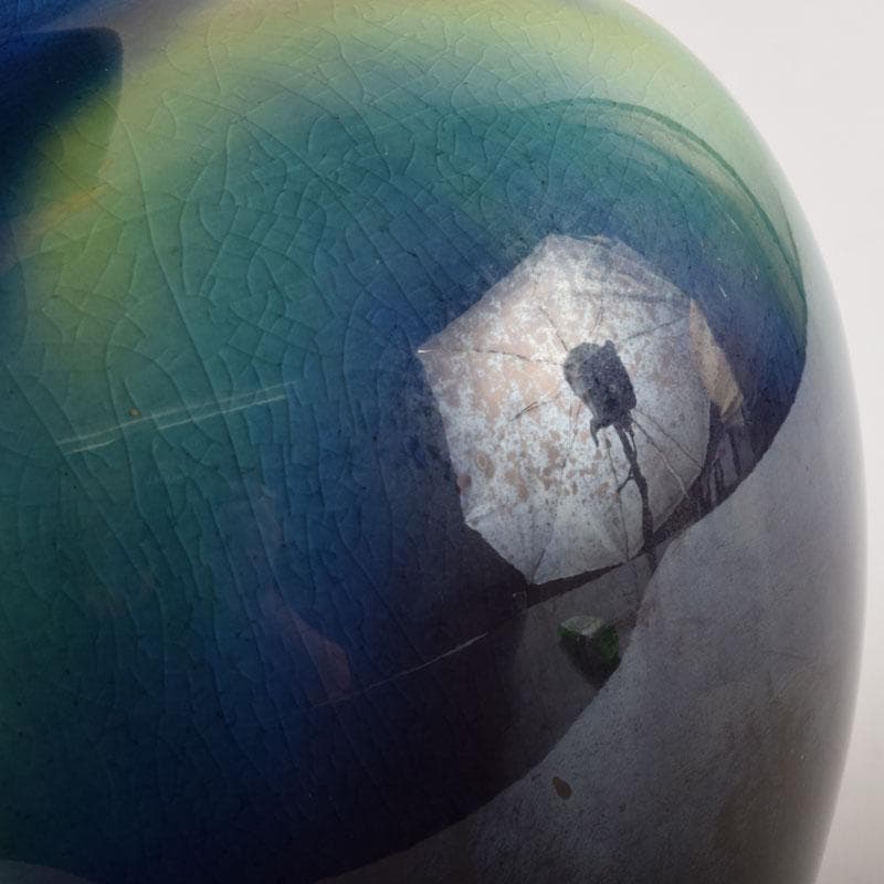 九谷焼 柳雨軒 三代八十吉 徳田正彦作 彩釉 花入 V 9198 - メルカリ