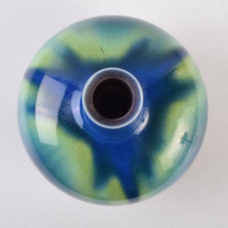 九谷焼 柳雨軒 三代八十吉 徳田正彦作 彩釉 花入 V 9198 - メルカリ