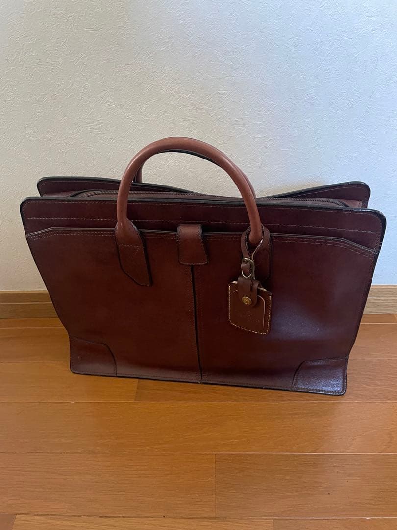 Samsonite ブラウンレザービジネスバッグ
