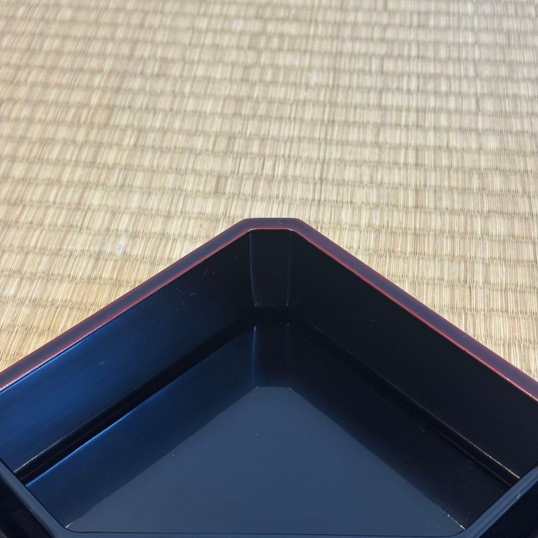 輪島塗 松華堂 溜塗 弁当箱 五段一組 共箱 美品 未使用