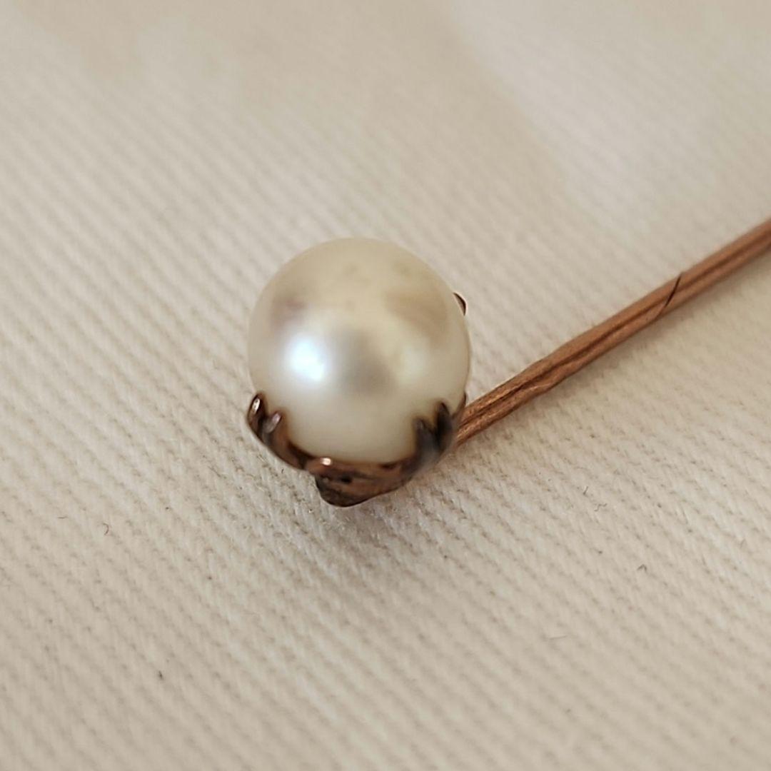 イギリスアンティーク パールつきスティックピン ヴィクトリア時代