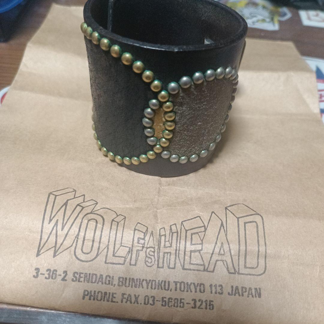 WOLF'S HEAD レザー ビーズブレスレット　キムタク