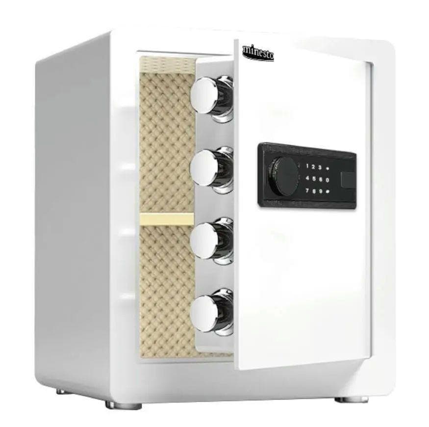 R676金庫 43L 白 電子テンキー式 振動警報 防犯 防犯登録